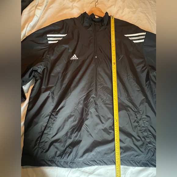 Adidas Men's Black and White Windbreaker - Picture 5 of 12